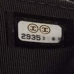 Chanel Black Quilted Caviar Leather CC Box Wallet on Chain