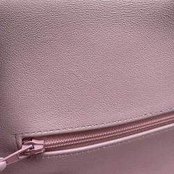 Chanel Matelassé W Flap Pearl Pink Lambskin 25 Chain Shoulder Bag
