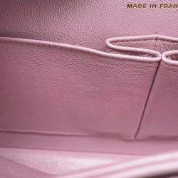 Chanel Matelassé W Flap Pearl Pink Lambskin 25 Chain Shoulder Bag