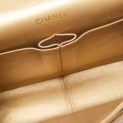 مملوكة مسبقًا Chanel Gold Quilted Leather Jumbo Classic Double Flap Bag