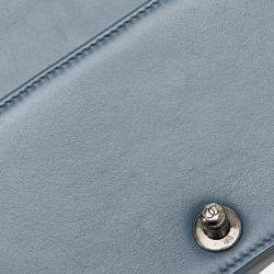 Chanel Blue Small Leather and Fur Boy Flap