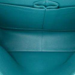 Pre Owned Chanel Blue Jumbo Classic Lambskin Double Flap
