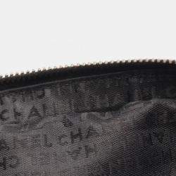 Chanel Coco Mark Chain Handbag Fabric Velor Black