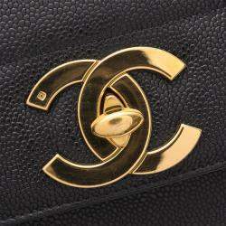 Pre Owned Chanel Mademoiselle Black Calfskin Handbag