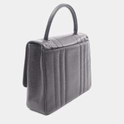 Pre Owned Chanel Mademoiselle Black Calfskin Handbag