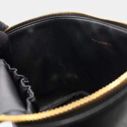 Pre Owned Chanel Vertical Vanity Black Leather Top Handle Bag