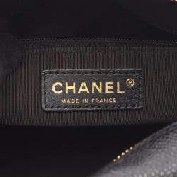Pre Owned Chanel CC Black Grained Calfskin Bowling Bag