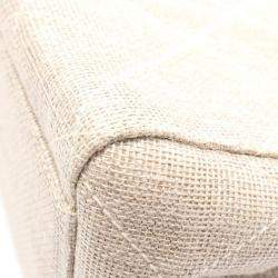 Pre Owned Chanel Matelasse Chain Shoulder Bag Linen Canvas Beige Shw