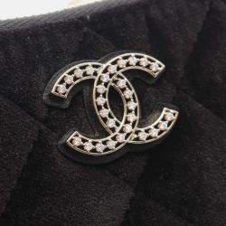 Pre Owned Chanel CC Black Fabric Hobo Bag