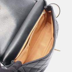 Chanel Matelasse Hand Shoulder Crossbody Bag Leather Black Ghw Cc