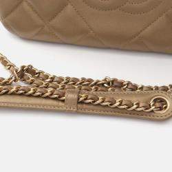 Pre Owned Chanel Diamond CC Quilted Lambskin Small Camera Case Bag 