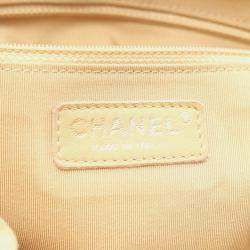 Pre Owned Chanel Coco Mark Matelasse Chain Shoulder Bag Leather Gray Ghw Cc