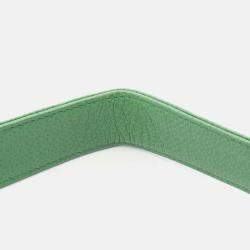 Pre Owned Chanel CC Green Caviar Leather Bucket Bag