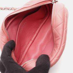 Pre Owned Chanel CC Pink Lambskin Camera Bag