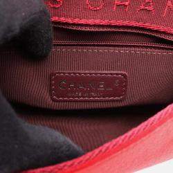 Chanel Matelasse Chain Shoulder Bag Leather Felt Red Shw Cc Coco