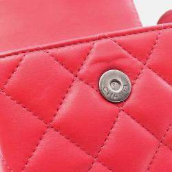 Pre Owned Chanel Vanity Case Red Leather Shoulder Bag