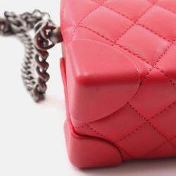Pre Owned Chanel Vanity Case Red Leather Shoulder Bag