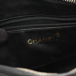 Pre Owned Chanel Bijoux CC Vintage Black Leather Camera Bag