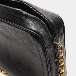 Pre Owned Chanel Bijoux CC Vintage Black Leather Camera Bag