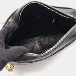 Pre Owned Chanel Bijoux CC Vintage Black Leather Camera Bag