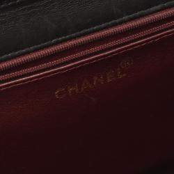 Pre Owned Chanel Single Flap Black Leather CC Shoulder Bag