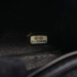 Pre Owned Chanel Chevron Black Patent Leather Chain Shoulder Bag