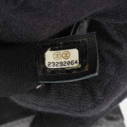 Pre Owned Chanel Boy Gray Fabric Leather Chain Shoulder Bag