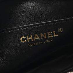 Pre Owned Chanel 2.55 Small Black Calfskin Camera Shoulder Bag