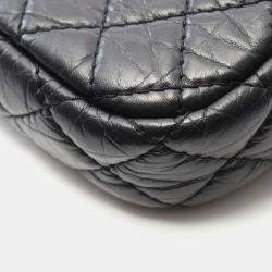 Pre Owned Chanel 2.55 Small Black Calfskin Camera Shoulder Bag