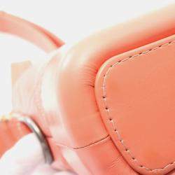 Pre Owned Chanel Gabrielle Small Orange Leather Hobo Bag