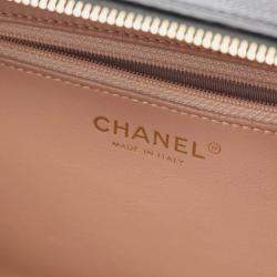 Pre Owned Chanel Filigree Black Leather Vanity Shoulder Bag