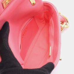 Pre Owned Chanel  Mini Funky Town Mini Pink Leather Chain Shoulder Bag