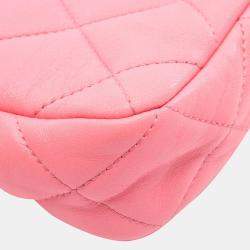 Pre Owned Chanel  Mini Funky Town Mini Pink Leather Chain Shoulder Bag