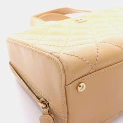Pre Owned Chanel Wild Stitch Beige Leather Tote Bag