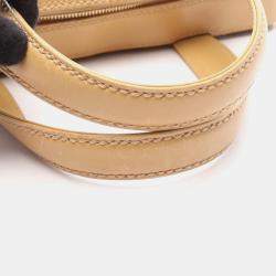 Pre Owned Chanel Wild Stitch Beige Leather Tote Bag