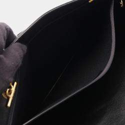 Chanel Coco Mark Chain Shoulder Tote Bag Calfskin Black Ghw Cc