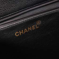 Chanel Coco Mark Chain Shoulder Tote Bag Calfskin Black Ghw Cc