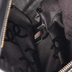 Pre Owned Chanel Wild Stitch Black Leather Tote Bag