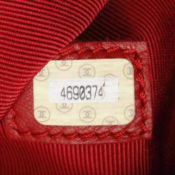 Pre Owned Chanel CC Red Leather Chain Shoulder Bag