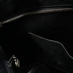 Pre Owned Chanel Medallion Black Leather Tote Bag