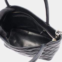 Pre Owned Chanel Medallion Black Leather Tote Bag