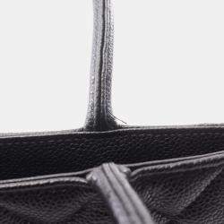 Pre Owned Chanel Medallion Black Leather Tote Bag