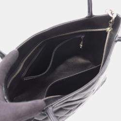 Pre Owned Chanel Medallion Black Leather Tote Bag