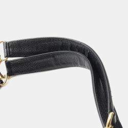 Pre Owned Chanel PST Black Leather Chain Tote Bag