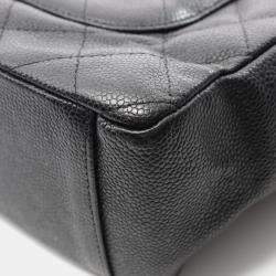 Pre Owned Chanel PST Black Leather Chain Tote Bag