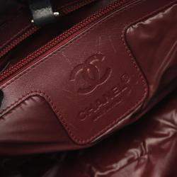 Pre Owned Chanel Coco Cocoon Black Nylon Reversible Tote Bag