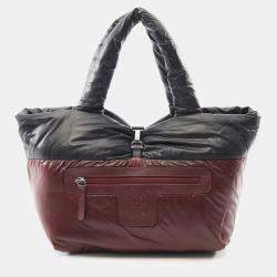 Pre Owned Chanel Coco Cocoon Black Nylon Reversible Tote Bag