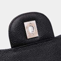 Pre Owned Chanel Black Jumbo Classic Caviar Double Flap