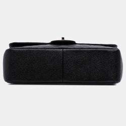 Pre Owned Chanel Black Jumbo Classic Caviar Double Flap