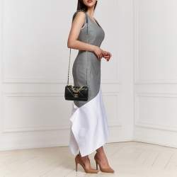 Pre Owned Chanel Black Quilted Leather 19 Flap Wallet on Chain